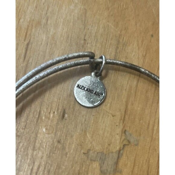 Alex And Ani Aunt  Admiration Connection Expandable Wire Bangle Rafaelian Silver - Picture 7 of 9
